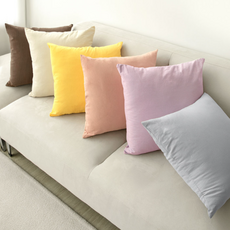 BS 쿠션 커버 솜 포함 심플 무지 북유럽, 그레이