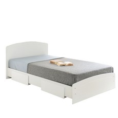 브라보가구 에스더 침대 프레임, 화이트_서랍형