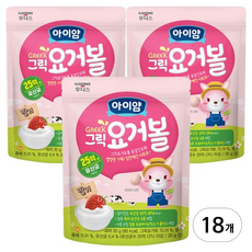 아이얌 그릭요거볼, 딸기맛, 20g, 18개
