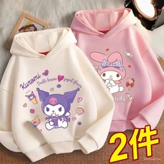 桃園出貨 童裝女童連帽衛衣2024庫洛米玉桂狗春秋新款兒童寬鬆上衣秋冬批髮 ELC2