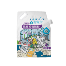 ODOUT 臭味滾 除臭瞬吸礦砂, 4kg, 1包, 無香味