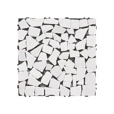 卡扣岩石紋巧拼地板 防水防焰陽台花園拼接地墊, 1個, 白色磨砂X9