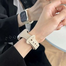 올해브 애플워치 호환 슬림 스트랩 밴드, 1개, 아이보리 1개, 아이보리