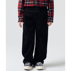MUSINSA STANDARD KIDS 원 턱 와이드 밴딩 코듀로이 팬츠 [블랙] 417705