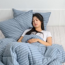 마틸다 스트라이프 안티더스트 이불베개세트 3컬러 SS hib*2776uA, 본상품선택