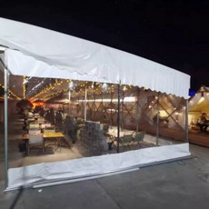 투명방수포 세차장 천막 분리 커튼 바람막이 방풍 비닐, 폭 0.5m x 높이 1m, 투명 플라스틱 상하 화이트