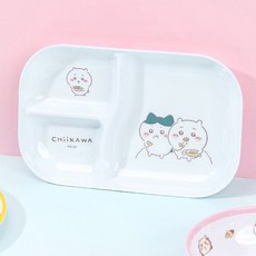 릴팡 먼작귀 단단한 사각3절 올인원 나눔접시, 단품, 1개