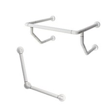 【海夫健康生活館】裕華 ABS抗菌系列 面盆抗菌扶手 V型扶手 40X40cm(T-054B T-111B), 1個, 灰色