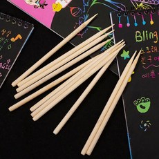 아트박스/호사문구 아트필드 스크래치 나무펜 10본, 단품없음