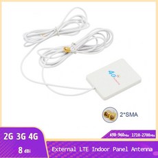 실내 패널 안테나 698-2700MHz 8dbi 4G LTE 외부 SMA CRC9 커넥터 3G 와이파이 라우터 모뎀 2M3M 케이블, 03 SMA 2M