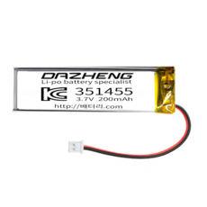 리튬폴리머 배터리 충전지 351455 3.7V 200mAh, 1개, 1개입