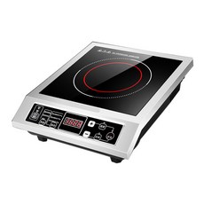 3500W大功率電磁爐 黑色面板, 獨立式, 3500W按键半包钢平面【110V美规三插头】