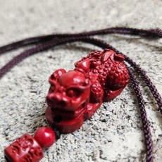 액막이 경면주사 단사 비휴 목걸이 용