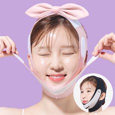 베로미 리프팅밴드 얼굴 브이라인 땡기미 땡김이 턱 밴드, 핑크, 1개