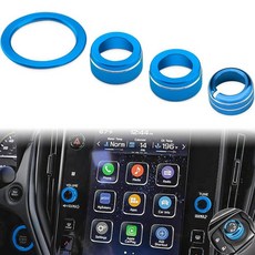 Auovo 볼륨 튜닝 손잡이 커버 스바루 크로스트릭 임프레자 액세서리 2024-2026/2025-2026 포레스터/20-25 아웃백 레거시/22-25 WRX/ 24-26 어센트, 블루, Knob Covers-4PCS