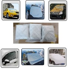 고효율 폭설대비 앞유리덮개 성애방지 와이퍼보호 눈 트럭유리덮개 승용차눈덮개 SUV유리덮개 눈유리방지+동아상사Shop, 3.날개고정형–특대