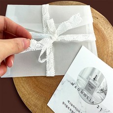 지여사 반투명 종이 봉투 10p 엽서봉투, 증명사진(6X6)