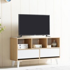 티비다이 거실장 2단수납장 1000 BWF2001T, 화이트