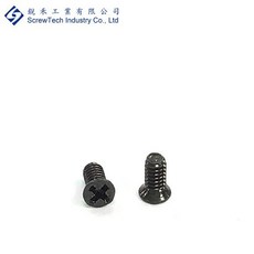 【銳禾】工廠直營 M1.4x3mm 4mm 鍍黑鋅 沉頭螺絲 碳鋼 十字槽螺絲 精密螺絲, 1個