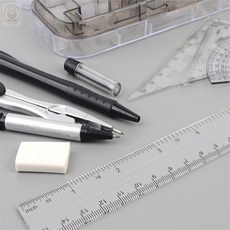 컴퍼스 세트 제도 준비물 각도기 자 삼각자 케이스