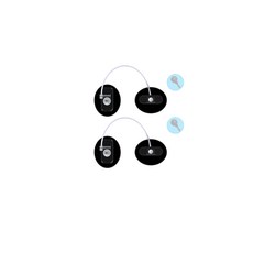 1+1 냉장고 사물함 열쇠형 잠금 시건 장치, 2개, 블랙