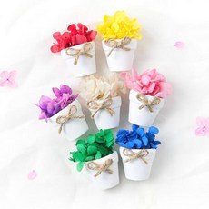 아트박스/에듀팜몰 프리저브드 플라워 수국 미니 화분 만들기 DIY 키트, 베이지 KIT