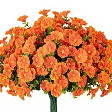 인공 꽃 유칼립투스 무리 야외 자외선 방지 관목 식물 결혼식 홈 정원 인조, 01 Orange