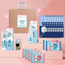 헬케어 종합 위생 선물세트 1호 명절 코로나 방역키트 마스크 손소독제 (Araium), 01 A.명절스티커, 1