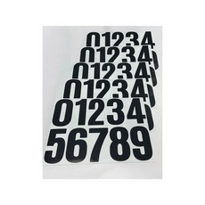 [숫자 스티커] 10cm 대형 번호 필름 방수(검정) ~9 넘버링, 5개, 블랙