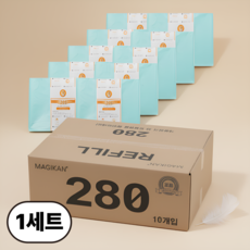 매직캔 정품 리필봉투 280 기저귀 처리봉투 베이비파우더향 [10롤], 1세트