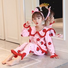 ZAIHAN Ruffle 女童長袖睡衣套裝 [2170]
