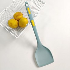 FDA安全無毒矽膠鍋鏟 耐高溫不沾鍋料理鏟, 淺藍鍋鏟, 1個