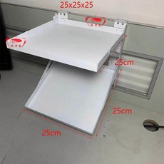 화이트 받침 높은거치대 안내데스크 거치대 사무실 화받침대 CS 유 화기 키폰, 화이트25X25X25 심리스, 이층, 25x25cm