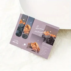 페이지 책 독자를 위한 2pcs 숲 풍경 자기 책갈피, 기타, 02 E
