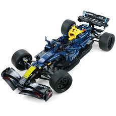 라푸유 포뮬러원 머신 MOC블록 F1 프라모델 인테리어 Formula Machine 조립놀이 어른장난감 자동차모형 블록세트 블루옐로우 L8047, 1개
