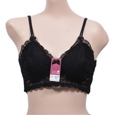 백합무늬올레이스 캡내장형 B컵 스포츠브라