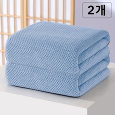 베랄롤 호텔 대형 비치 바스타올 샤워타올 40수 극세사 비치타월 목욕타올 고흡수력 속건 수건1.4*0.7M, 2개, 블루