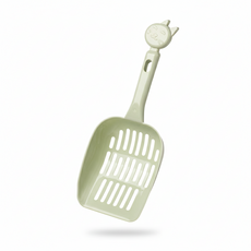 貓砂鏟 小孔塑膠貓砂鏟 圓孔貓砂鏟, 綠色, 1個