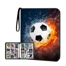 HESPLUS 400 포켓 농구 카드 바인더 슬리브 트레이딩 소장 앨범 야구 축구 스포츠 포토북, 카드 900장, 1 축구 카드 바인더 900, 1개