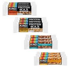 KIND Protein MAX 및 ZEROg 첨가 설탕 번들 팩 고단백 바 케토 스낵 (6) Protein MAX (6) 제로 첨가 설탕 바 4가지 맛 12가지 카운트, KIND Protein MAX and ZEROg Add, 35g
