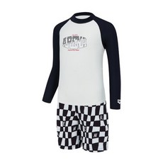 [브랜드정품]아레나 남아동 비치 레이서 래쉬가드 세트 수영복(A5BB1BS06)BLK 강습수영복 휴가수영복