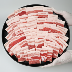 [간편조리] 팬에 올리면 바로 구워지는 고소한 대패 삼겹살, 2개, 500g
