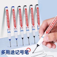 長頭記號筆 防水油性 深孔記號筆 衛浴木工瓷磚多用途, 1個, 綠色1支裝