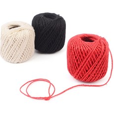 핸드메이드 컬러 마끈 2합 천연 황마 공예 선물 포장 노끈 공예끈 인테리어소품, 화이트