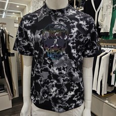 파사디골프 남성 시즌패턴 반팔 모크넥 한여름 골프 란딩 명품 반팔 티셔츠 Q24MTP055X