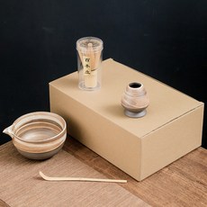 日式窯變百本立抹茶套裝 茶筅立 宋代點茶具禮品組合, 1個, CP帶嘴4件套手工釉白色（普盒）