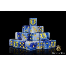 Baron of Dice 奧米茄 黃 方角 桌遊骰子 25入, 1個