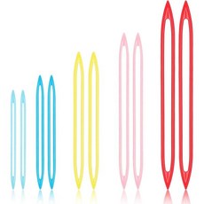 Mabor 10Pcs 대형 눈 플라스틱 실 바늘 두꺼운 부피의 실을 위한 5가지 크기의 뜨개질 크로셰 다닝 끝단 직조용 색상 태피스트리 세트