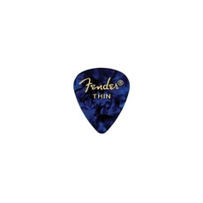 Fender 일렉트릭 기타 어쿠스틱 만돌린 및 베이스용 351 모양 프리미엄 피크 (12팩) 380089, 얇음, 12개, 블루 모토