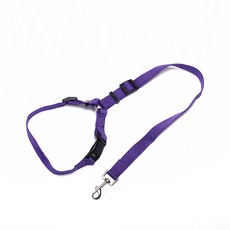 寵物安全帶 汽車固定牽繩 適用於狗狗乘車, 紫色, 1個